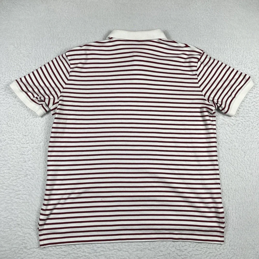 Polo Ralph Lauren Shirt Mens XL White Red‎ Striped Casual Preppy Workwear Travel